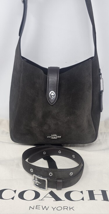 Coach Handbags - Coach Hadley Convertible Crossbody Shoulder Bag Suede Leather Brown Dust Bag